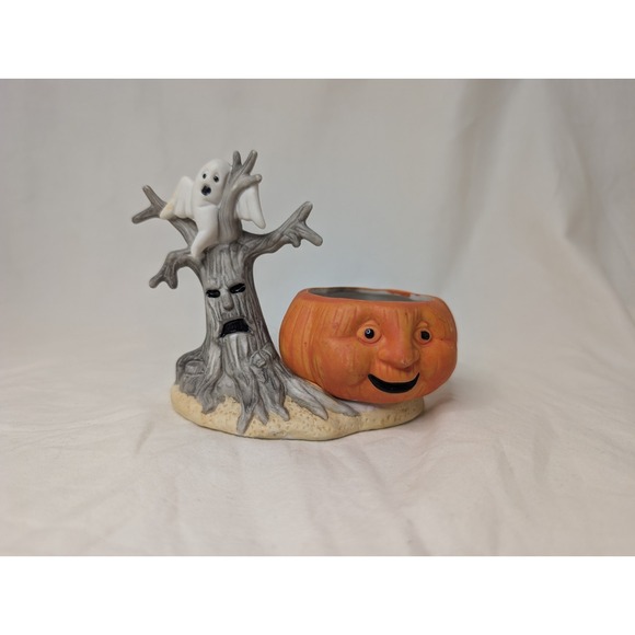Halloween Spooky Tree, Ghost Pumpkin Candle Holder - Picture 1 of 10